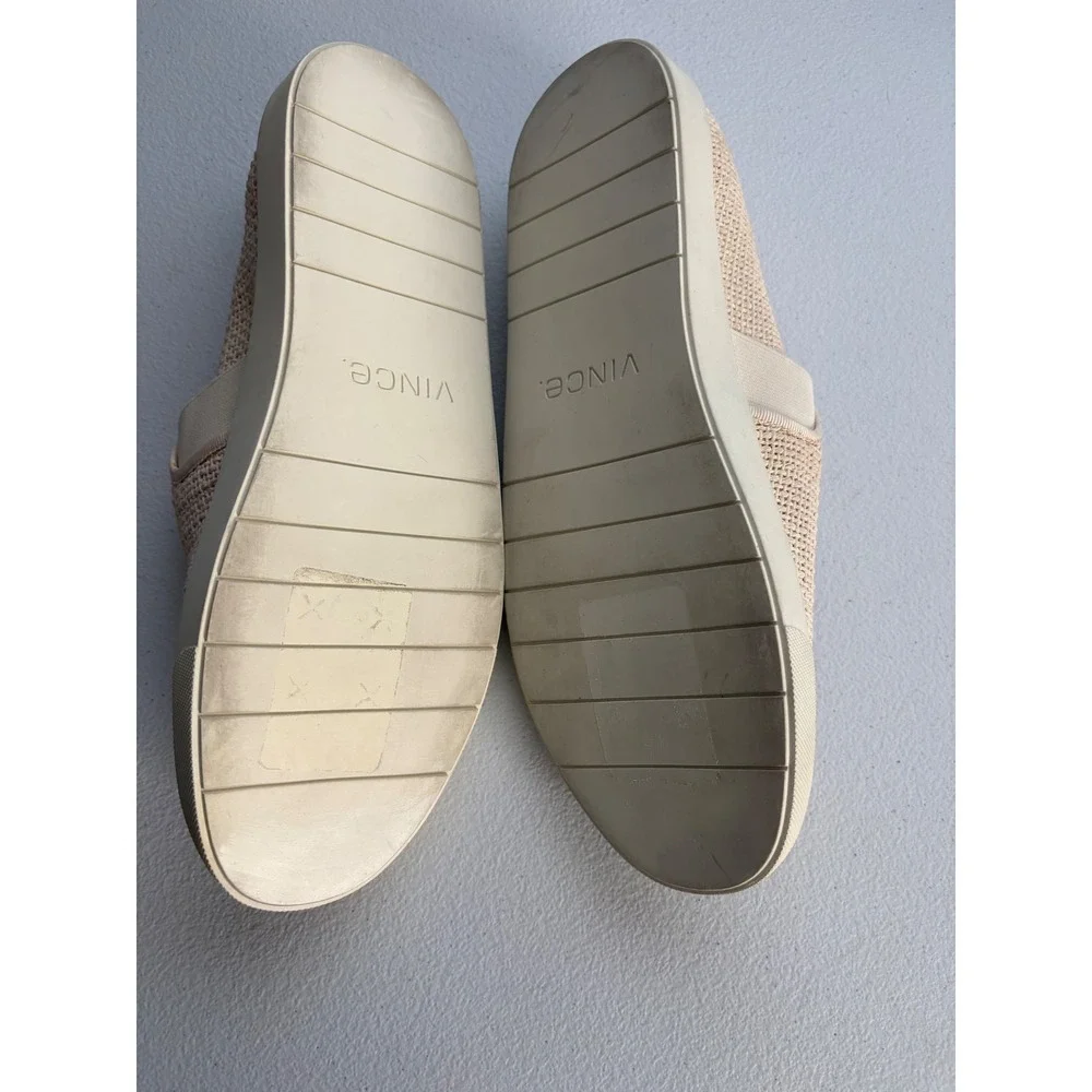 Vince Woven Slip On Sneakers Casual Comfort Shoes Neutral Beige‎ Size 9